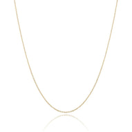 18K Gold Dipped Cable Chain Necklace - Adjustable 16-20"