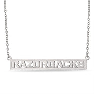 Arkansas RAZORBACKS Script Bar Necklace