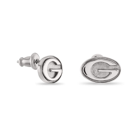 Georgia Metal G Logo Crystal Drop Earrings
