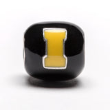 Iowa Bead Charm - Black & Gold 2-Sided Logo
