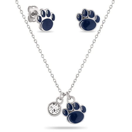 Penn State Nittany Lion + Lion Paw Stud Earring Set