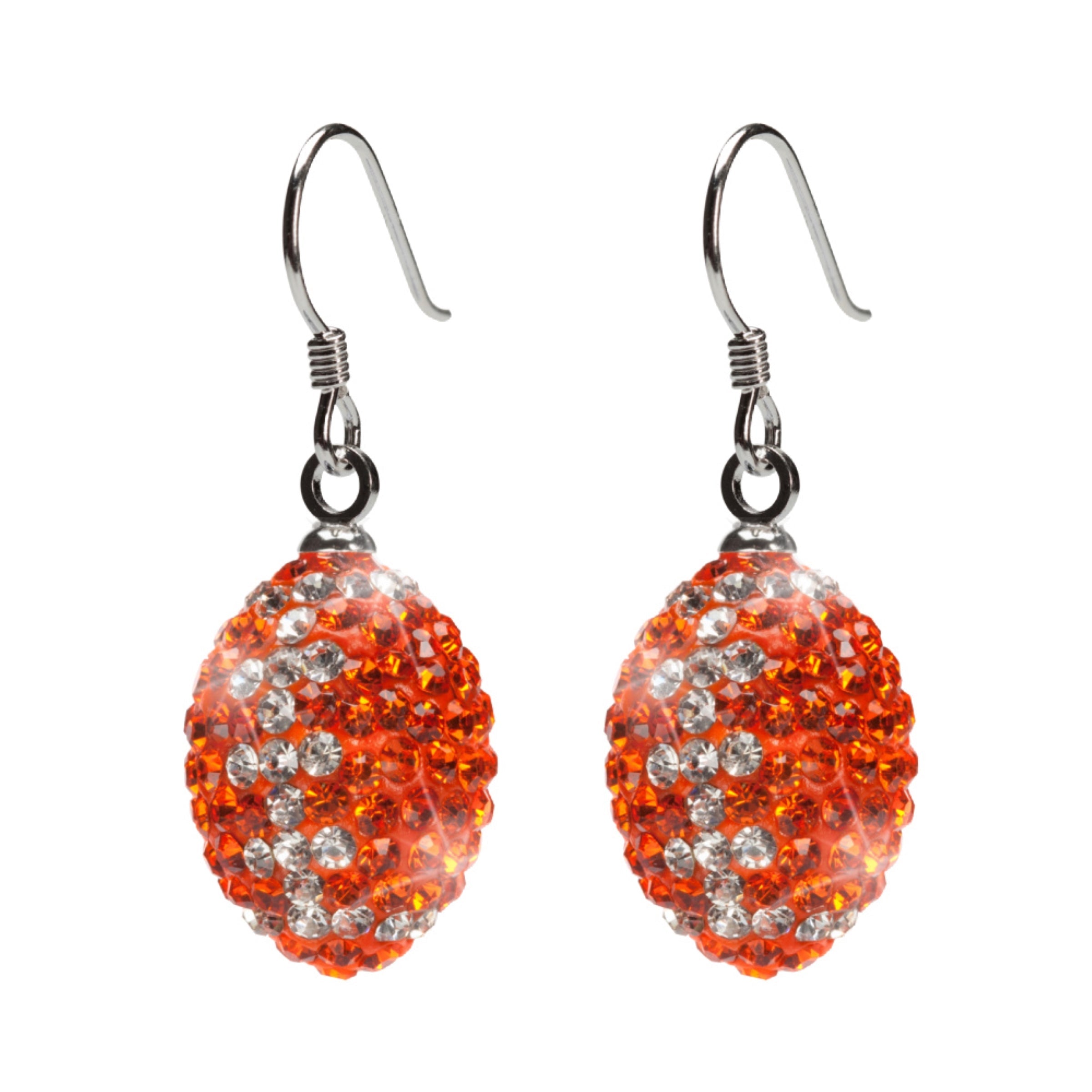 CRYSTAL FOOTBALL EARRINGS