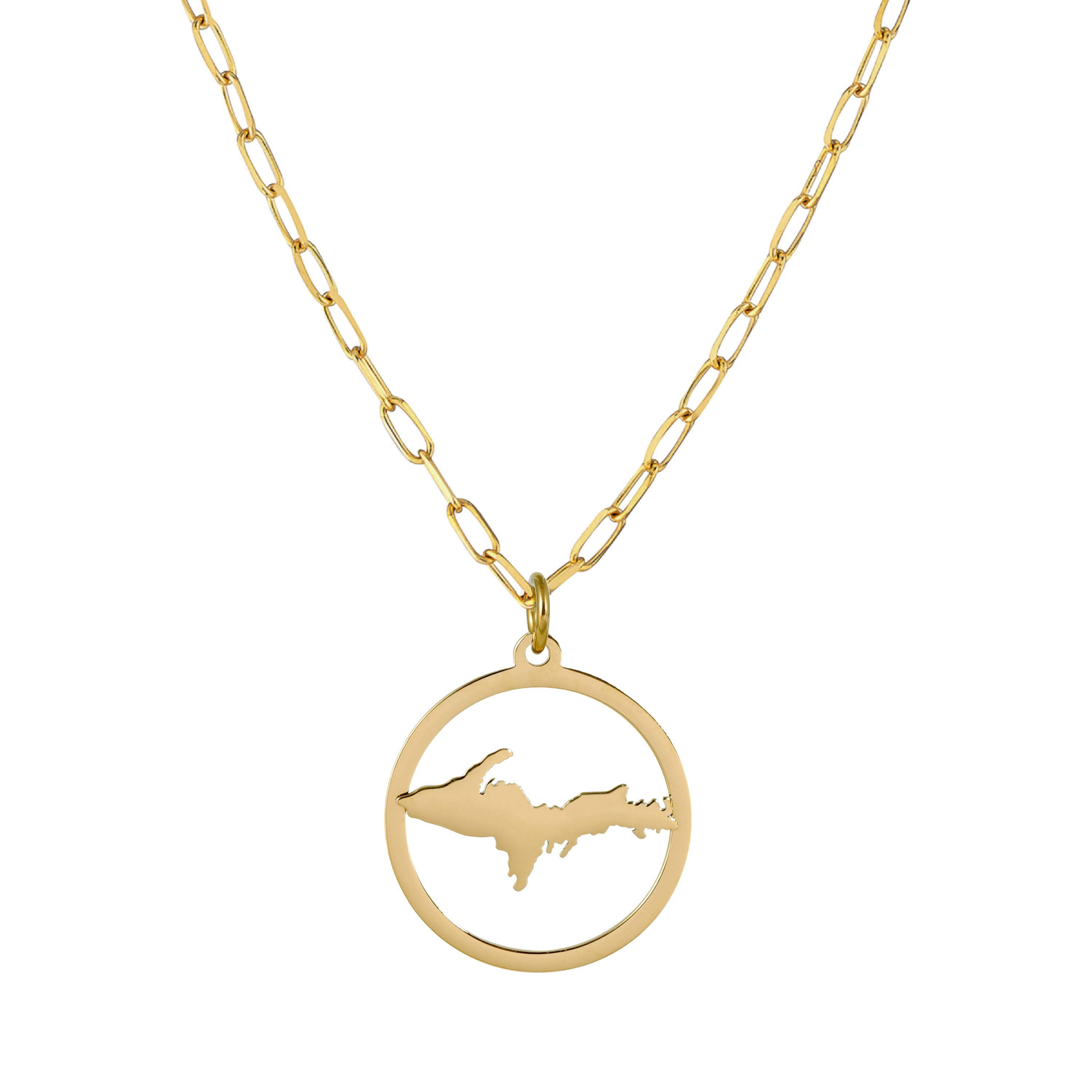 Wholesale MI Charm Necklaces-Gold Paperclip Chain ($14 WSP)