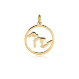 Michigan Travel Charms - 18K Gold Plated
