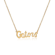 Florida Gators Script Necklace - 18K Gold Plated