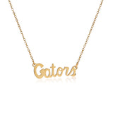Florida Gators Script Necklace - 18K Gold Plated