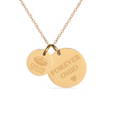 Ohio Bobcats Coin Charm Necklace - 18K Gold Dipped