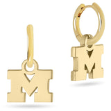 Michigan Block M Huggie Hoops