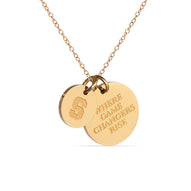 Syracuse University Coin Charm Necklace - 18K Gold Dipped
