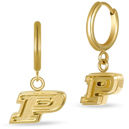 Purdue University 18K Gold Dipped Logo Earrings