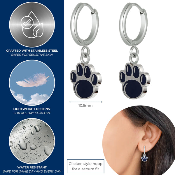 Penn State Earrings - Huggie Hoop