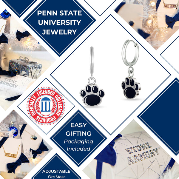 Penn State Earrings - Huggie Hoop