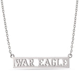 Auburn WAR EAGLE Script Bar Necklace