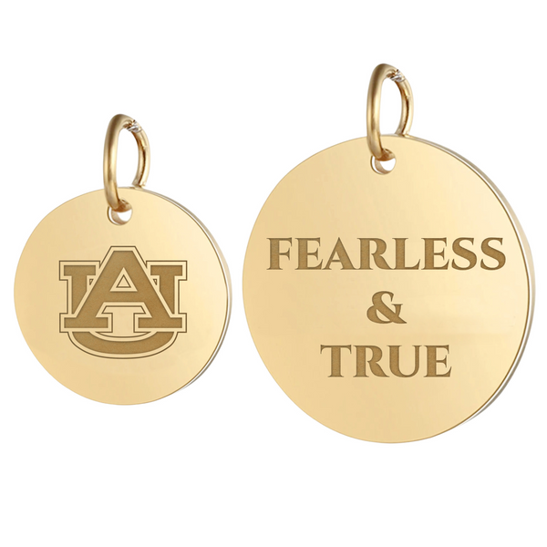 Auburn Coin Charm Necklace - 18K Gold Dipped