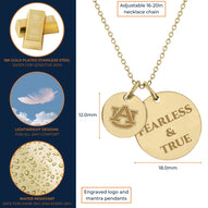 Auburn Coin Charm Necklace - 18K Gold Dipped