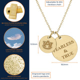 Auburn University Coin Charm Necklace - 18K Gold Dipped