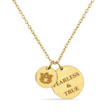 Auburn University Coin Charm Necklace - 18K Gold Dipped