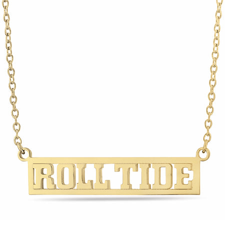 Iowa HAWKEYES Gold Plated Script Bar Necklace