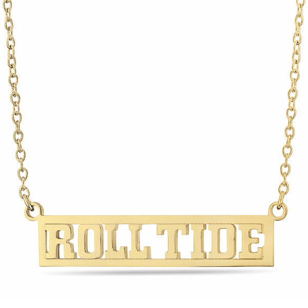 Alabama ROLL TIDE 18K Gold Plated Necklace