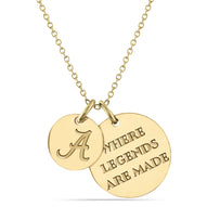 University of Alabama 18K Gold Dipped Charm Necklace