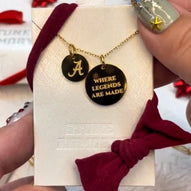 University of Alabama 18K Gold Dipped Charm Necklace