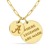 Alabama Paperclip Chain Charm Necklace