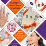 Clemson Cutout Paw Studs