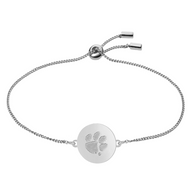 Clemson Tiger Paw Bolo Chain Bracelet - Stainless Steel