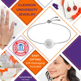 Clemson Tiger Paw Bolo Chain Bracelet - Stainless Steel