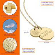 Clemson 18K Gold Plated Charm Necklace