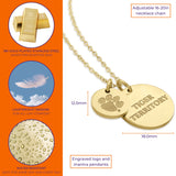 Clemson 18K Gold Plated Charm Necklace