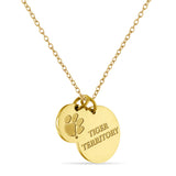 Clemson 18K Gold Plated Charm Necklace