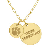 Clemson Paperclip Chain Charm Necklace