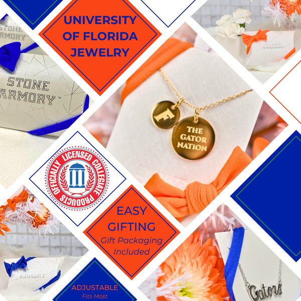 Florida Gators 18K Gold Plated Charm Necklace