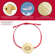 Georgia G Logo Charm Adjustable Cord Bracelet