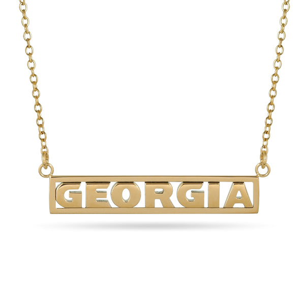 GEORGIA Bar Necklace - 18K Gold Plated