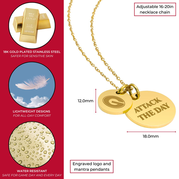 University of Georgia 18K Gold Coated Charm Necklace