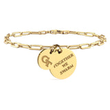 Georgia Tech Paperclip Chain Charm Bracelet