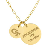 Georgia Tech Paperclip Chain Charm Necklace