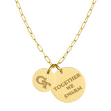 Georgia Tech Paperclip Chain Charm Necklace