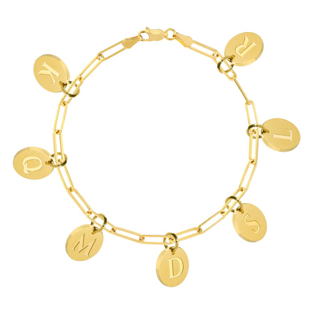 Georgia G Logo Coin Bolo Bracelet - 18K Gold Dipped