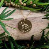 Great Lakes H.O.M.E.S. Charm Necklace - 18K Gold Dipped