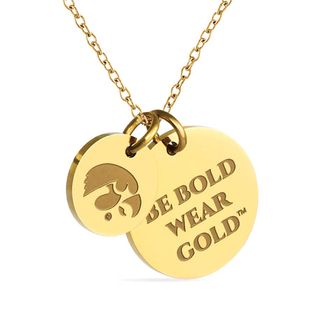 Michigan Block M Gold Plated Charm Necklace