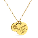 Iowa Hawkeyes Coin Charm Necklace - 18K Gold Dipped