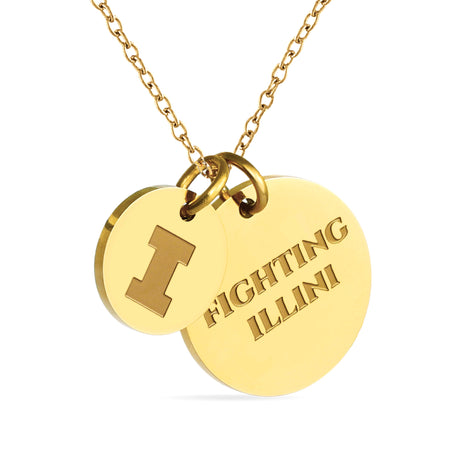 Michigan Block M Gold Plated Charm Necklace