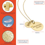 University of Illinois Coin Charm Necklace - 18K Gold Dipped