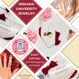 Indiana Hoosiers Coin Charm Necklace - 18K Gold Dipped