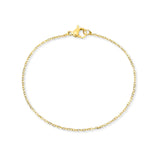 18K Gold Dipped Cable Chain Bracelet - Adjustable