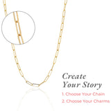 18K Gold Plated Paperclip Chain Necklace - 20