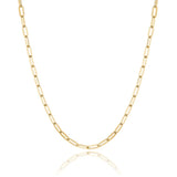 18K Gold Plated Paperclip Chain Necklace - 20